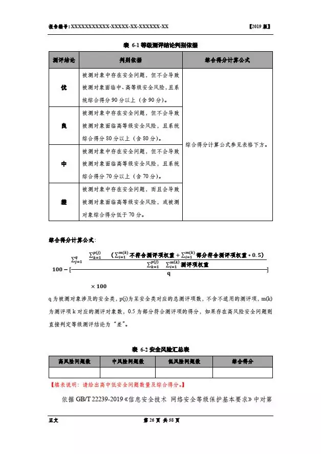 等保2.0測評報告新模板《網(wǎng)絡(luò )安全等級保護測評報告模板》（附報告模板）